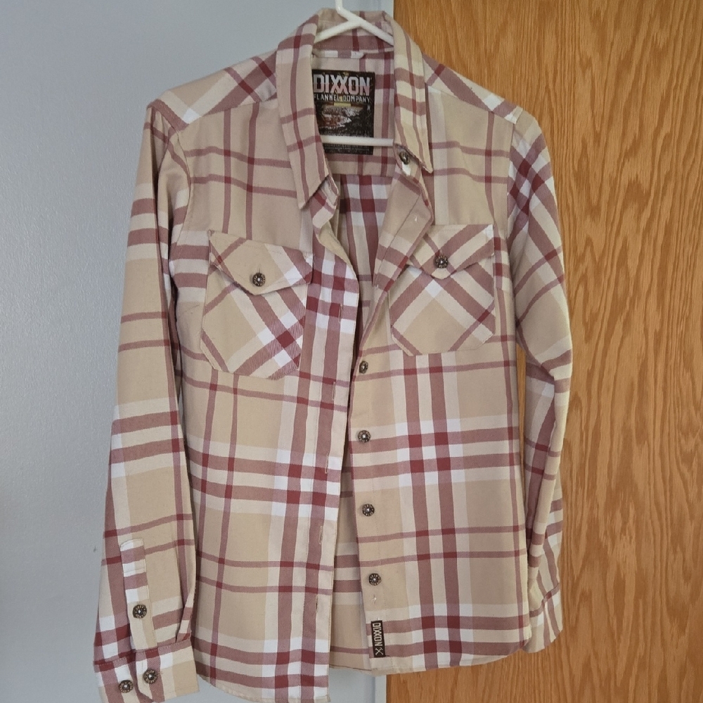 DIXXON Casual Plaid Shirt - Tan and Brown